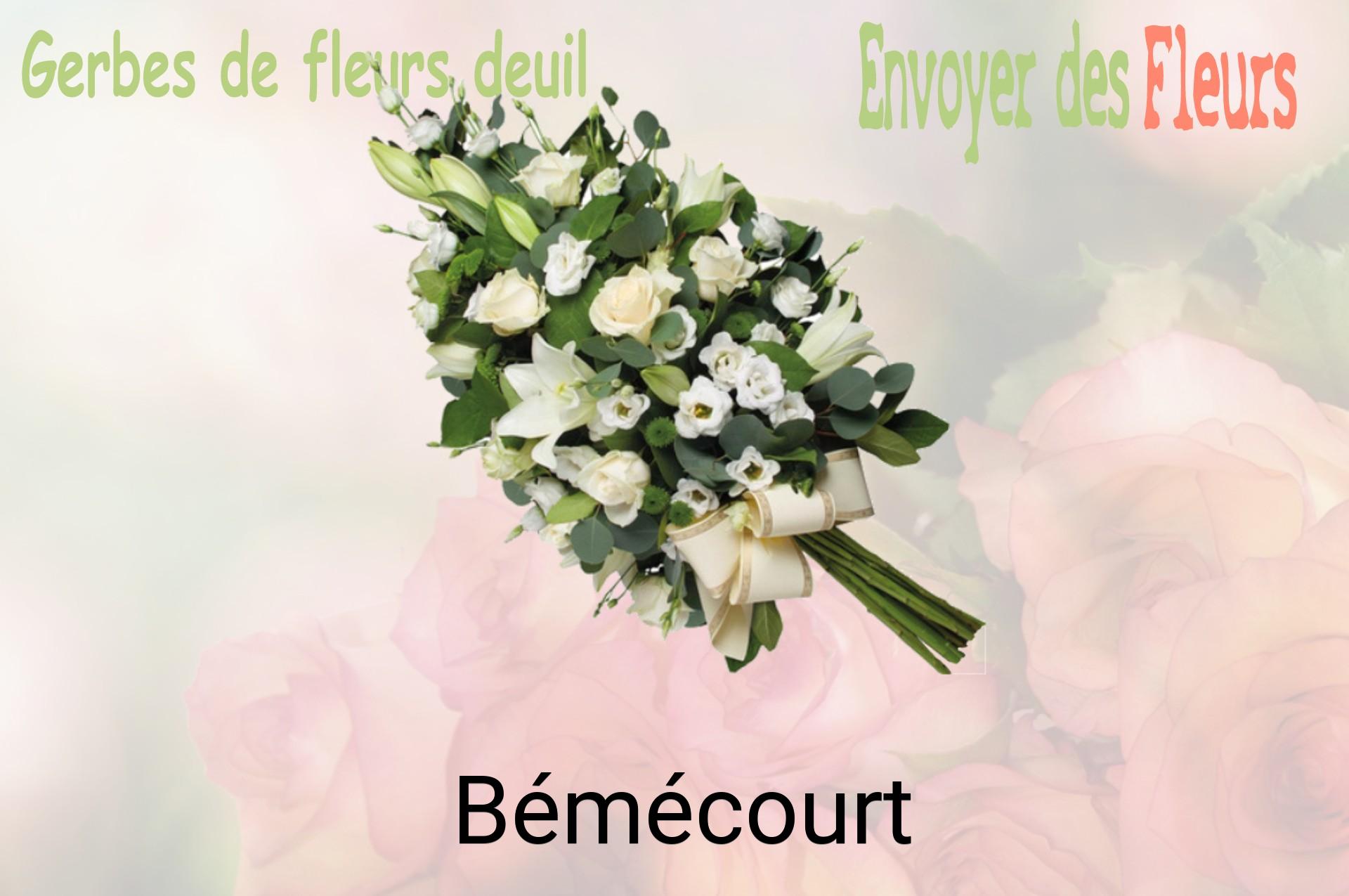 Gerbe de fleurs de deuil livrée à Bémécourt